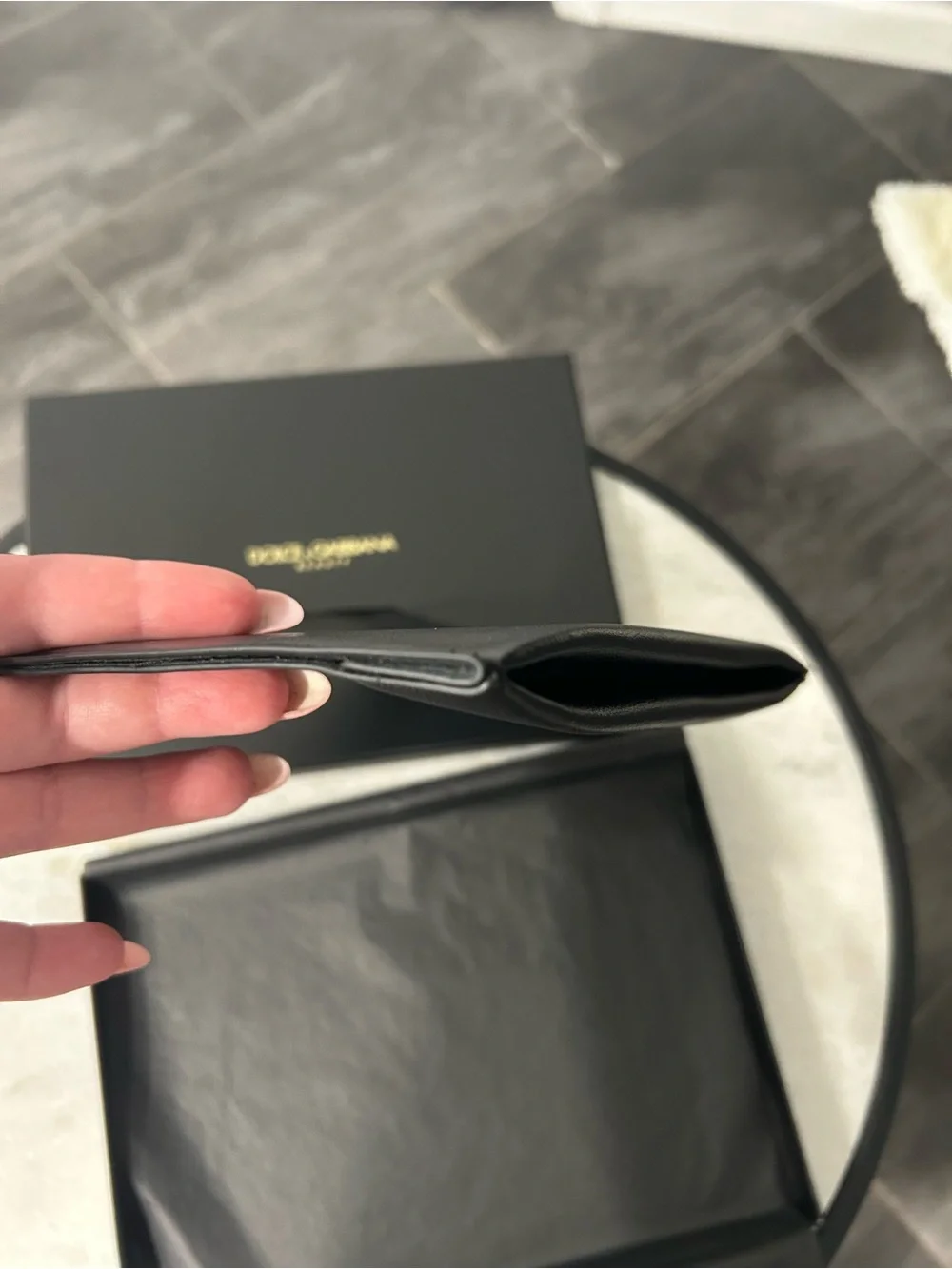 Dolce & Gabbana Beauty Black and Gold Embossed Pouch 💥NWT💥